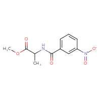 Chemical structure of methyl 2-[(3-nitrophenyl)formamido]propanoate - CSSB00000575538