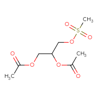 Chemical structure of 1-(acetyloxy)-3-(methanesulfonyloxy)propan-2-yl acetate - CSSB21246279370