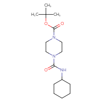 Chemical structure of tert-butyl 4-(cyclohexylcarbamoyl)piperazine-1-carboxylate - CSSB00043114269