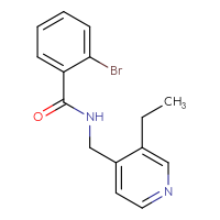 Chemical structure of 2-bromo-N-[(3-ethylpyridin-4-yl)methyl]benzamide - CSSB00136155666