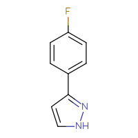 Chemical structure of 3-(4-fluorophenyl)-1H-pyrazole - CSSB00000749531