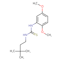 Chemical structure of 1-(2,5-dimethoxyphenyl)-3-(3,3-dimethylbutyl)thiourea - CSSB02037411509