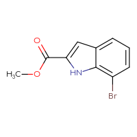 Chemical structure of methyl 7-bromo-1H-indole-2-carboxylate - CSSB00010236140
