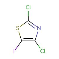 Chemical structure of 2,4-dichloro-5-iodo-1,3-thiazole - CSSB03439626101