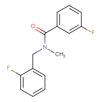 Chemical structure of 3-fluoro-N-[(2-fluorophenyl)methyl]-N-methylbenzamide - CSSB00103838559