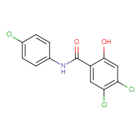 Chemical structure of 4,5-dichloro-N-(4-chlorophenyl)-2-hydroxybenzamide - CSSB00133016906