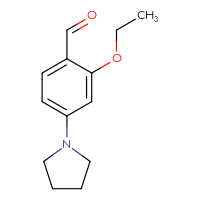 Chemical structure of 2-ethoxy-4-(pyrrolidin-1-yl)benzaldehyde - CSSB00000027407