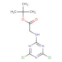 Chemical structure of tert-butyl 2-[(4,6-dichloro-1,3,5-triazin-2-yl)amino]acetate - CSSB21332125852