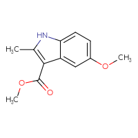 Chemical structure of methyl 5-methoxy-2-methyl-1H-indole-3-carboxylate - CSSB00010371548