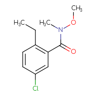 Chemical structure of 5-chloro-2-ethyl-N-methoxy-N-methylbenzamide - CSSB20814003203