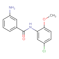 Chemical structure of 3-amino-N-(5-chloro-2-methoxyphenyl)benzamide - CSSB00020596574