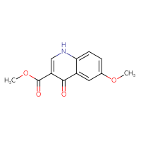 Chemical structure of methyl 6-methoxy-4-oxo-1,4-dihydroquinoline-3-carboxylate - CSSB00006397720
