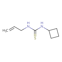 Chemical structure of 1-cyclobutyl-3-(prop-2-en-1-yl)thiourea - CSSB00016021917