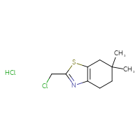 Chemical structure of 2-(chloromethyl)-6,6-dimethyl-4,5,6,7-tetrahydro-1,3-benzothiazole hydrochloride - CSSB00102952831