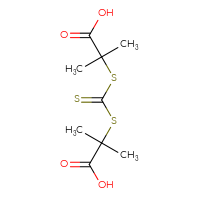 Chemical structure of 2-({[(1-carboxy-1-methylethyl)sulfanyl]methanethioyl}sulfanyl)-2-methylpropanoic acid - CSSB00010231956