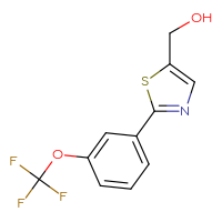 Chemical structure of {2-[3-(trifluoromethoxy)phenyl]-1,3-thiazol-5-yl}methanol - CSSB00004808202