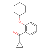 Chemical structure of [2-(cyclohexyloxy)phenyl](cyclopropyl)methanone - CSSB20878373124