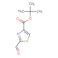 Chemical structure of tert-butyl 2-formyl-1,3-thiazole-4-carboxylate - CSSB00010941942