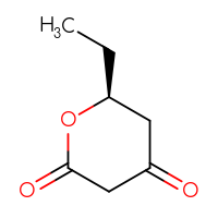 Chemical structure of (6S)-6-ethyloxane-2,4-dione - CSSB00134653464