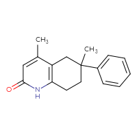 Chemical structure of 4,6-dimethyl-6-phenyl-1,2,5,6,7,8-hexahydroquinolin-2-one - CSSB21414442683