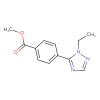 Chemical structure of methyl 4-(1-ethyl-1H-1,2,4-triazol-5-yl)benzoate - CSSB00103391335