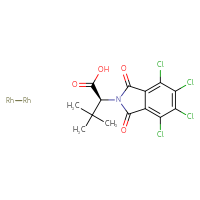 Chemical structure of (2S)-3,3-dimethyl-2-(4,5,6,7-tetrachloro-1,3-dioxo-2,3-dihydro-1H-isoindol-2-yl)butanoic acid; dirhodium - CSSB21316555274