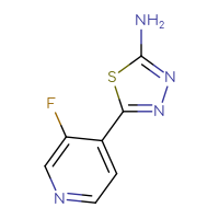 Chemical structure of 5-(3-fluoropyridin-4-yl)-1,3,4-thiadiazol-2-amine - CSSB00012172828