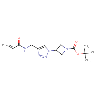 Chemical structure of tert-butyl 3-{4-[(prop-2-enamido)methyl]-1H-1,2,3-triazol-1-yl}azetidine-1-carboxylate - CSSB02092695531