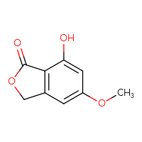 Chemical structure of 7-hydroxy-5-methoxy-1,3-dihydro-2-benzofuran-1-one - CSSB00010658571