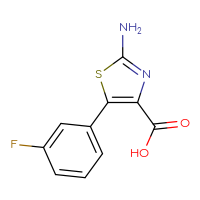 Chemical structure of 2-amino-5-(3-fluorophenyl)-1,3-thiazole-4-carboxylic acid - CSSB00000721852
