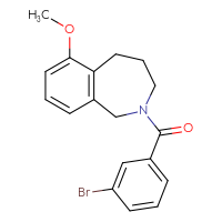 Chemical structure of 2-(3-bromobenzoyl)-6-methoxy-2,3,4,5-tetrahydro-1H-2-benzazepine - CSSB03111673621