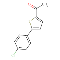 Chemical structure of 1-[5-(4-chlorophenyl)thiophen-2-yl]ethan-1-one - CSSB00000188678