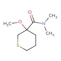Chemical structure of 3-methoxy-N,N-dimethylthiane-3-carboxamide - CSSB06644661126