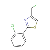 Chemical structure of 4-(chloromethyl)-2-(2-chlorophenyl)-1,3-thiazole - CSSB00000184856