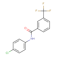 Chemical structure of N-(4-chlorophenyl)-3-(trifluoromethyl)benzamide - CSSB00104405147