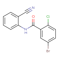 Chemical structure of 5-bromo-2-chloro-N-(2-cyanophenyl)benzamide - CSSB00000481398