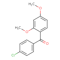 Chemical structure of (4-chlorophenyl)(2,4-dimethoxyphenyl)methanone - CSSB00000537702