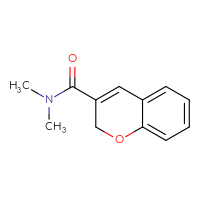 Chemical structure of N,N-dimethyl-2H-chromene-3-carboxamide - CSSB00043758491