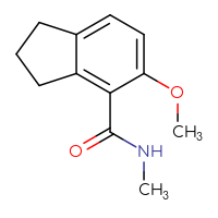 Chemical structure of 5-methoxy-N-methyl-2,3-dihydro-1H-indene-4-carboxamide - CSSB02268884333