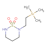 Chemical structure of 2-[2-(trimethylsilyl)ethyl]-1λ⁶,2,6-thiadiazinane-1,1-dione - CSMB02130009602