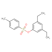 Chemical structure of 3,5-diethylphenyl 4-methylbenzene-1-sulfonate - CSSB09886407846