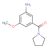 Chemical structure of 3-methoxy-5-(pyrrolidine-1-carbonyl)aniline - CSSB00005599159