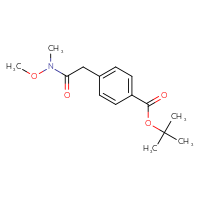 Chemical structure of tert-butyl 4-{[methoxy(methyl)carbamoyl]methyl}benzoate - CSSB06851658667