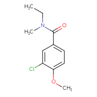 Chemical structure of 3-chloro-N-ethyl-4-methoxy-N-methylbenzamide - CSSB00157400820