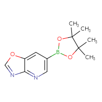 Chemical structure of 6-(4,4,5,5-tetramethyl-1,3,2-dioxaborolan-2-yl)-[1,3]oxazolo[4,5-b]pyridine - CSSB00010893874