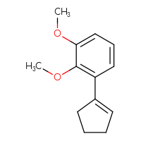 Chemical structure of 1-(cyclopent-1-en-1-yl)-2,3-dimethoxybenzene - CSSB02277117580