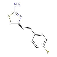 Chemical structure of 4-[2-(4-fluorophenyl)ethenyl]-1,3-thiazol-2-amine - CSSB00012071912