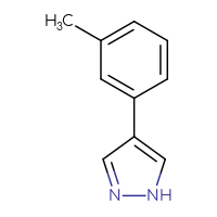 Chemical structure of 4-(3-methylphenyl)-1H-pyrazole - CSSB00012181315