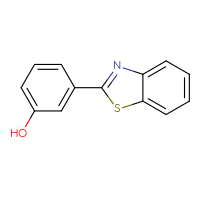 Chemical structure of 3-(1,3-benzothiazol-2-yl)phenol - CSSB00000258262