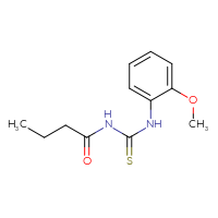 Chemical structure of 3-butanoyl-1-(2-methoxyphenyl)thiourea - CSSB00121715401